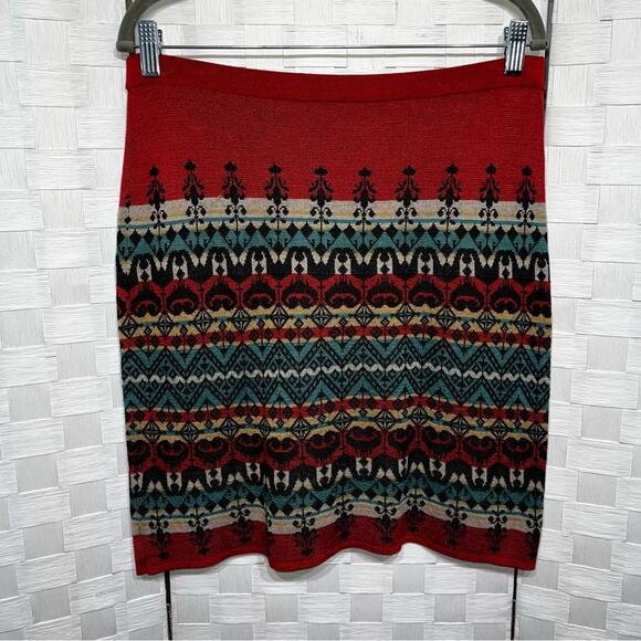 Peruvian Connection Women’s Multi Color Skirt Size Small Aztec Colorful Print - Picture 2 of 8